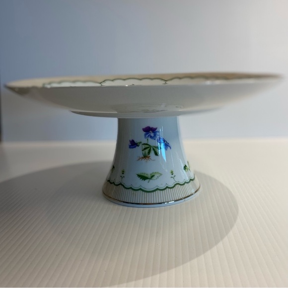 Vintage Georges Briard Mid-Century Victorian Garden Pedestal Cake Stand w/server - Picture 4 of 12